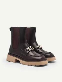 Leather Platform Chelsea Boots