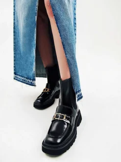Leather Platform Chelsea Boots