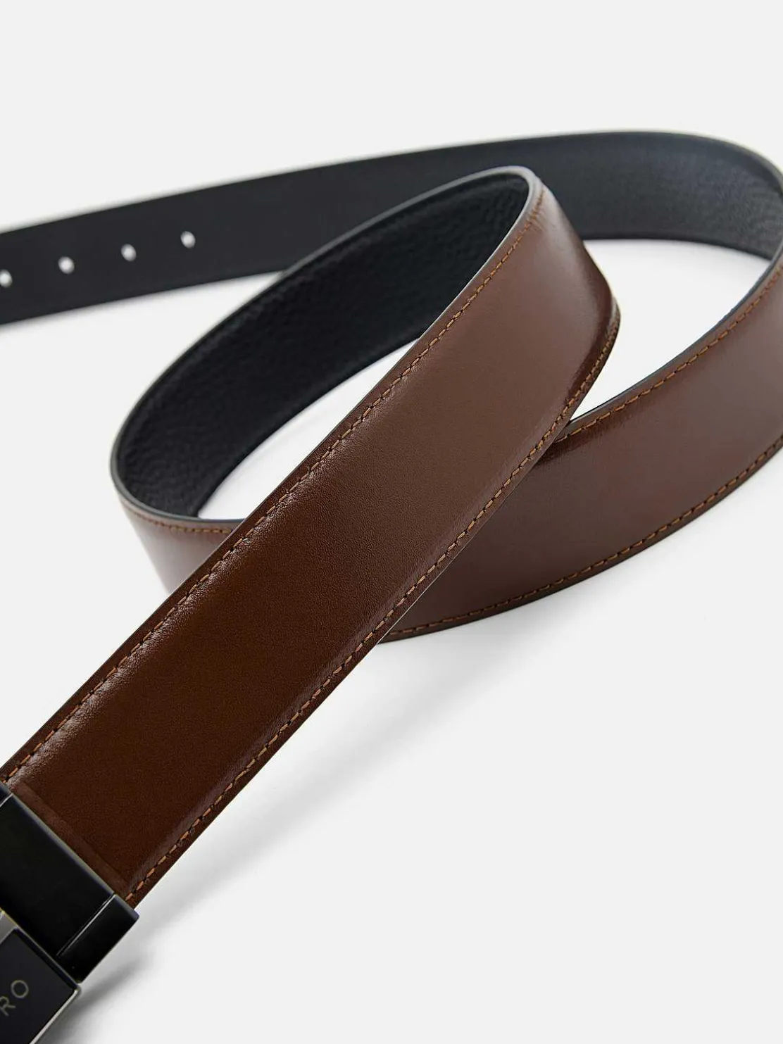 Leather Reversible Tang Belt