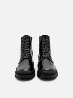 Leather Side-Zip Boots