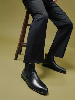 Leather Strapped Boots