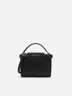 Leather Structured Sling Bag