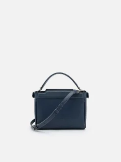 Leather Structured Sling Bag