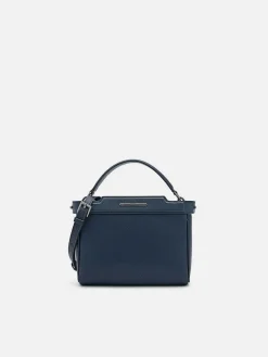 Leather Structured Sling Bag
