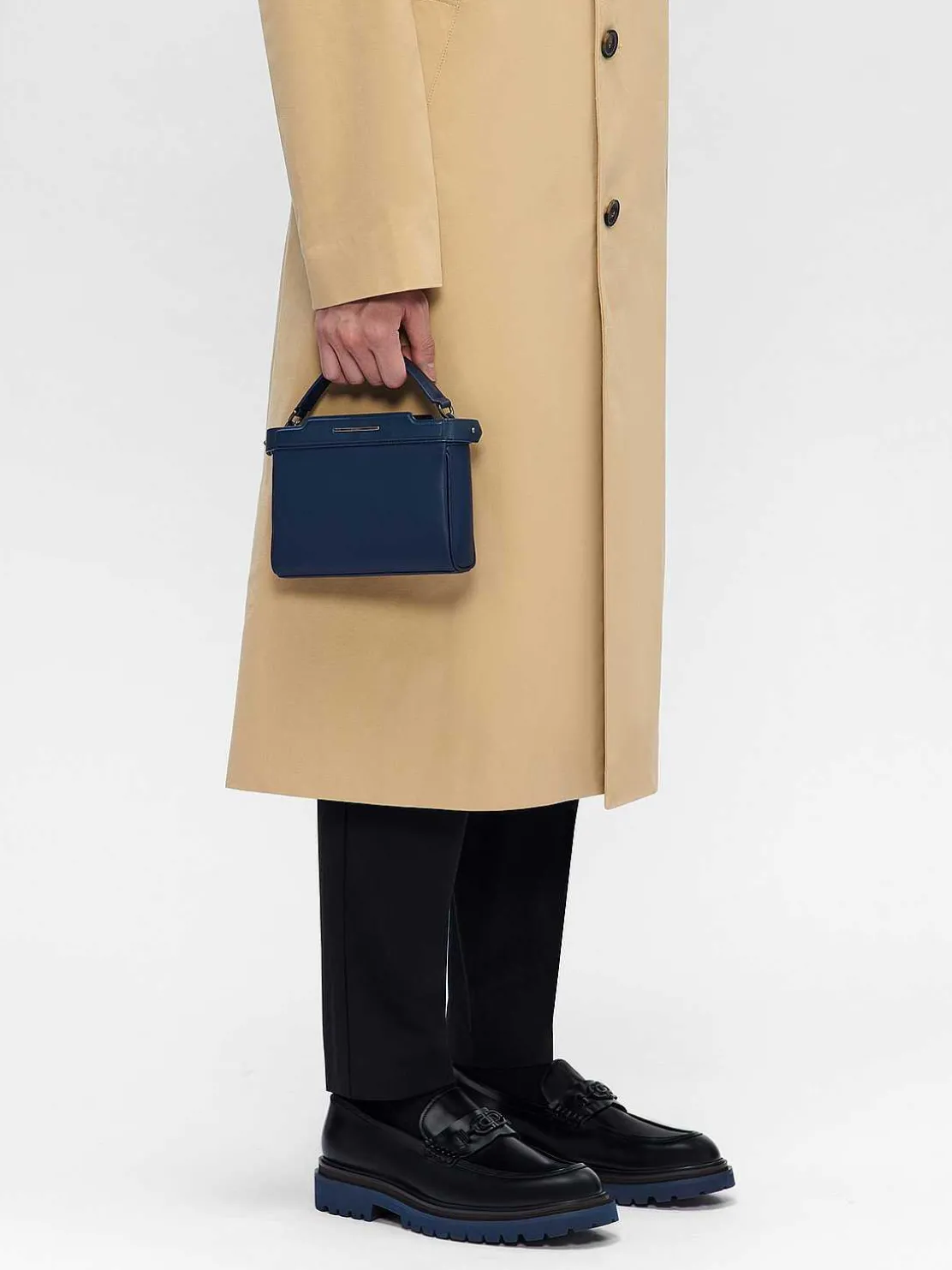Leather Structured Sling Bag