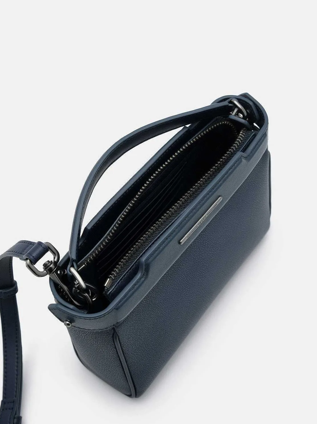 Leather Structured Sling Bag
