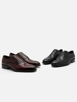 Leather Wingtip Oxford Shoes
