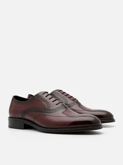Leather Wingtip Oxford Shoes