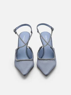 Lia Satin Heel Pumps