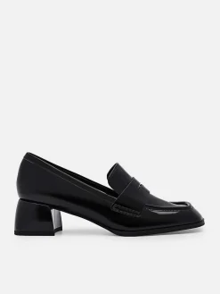 Maggie Leather Heel Loafers