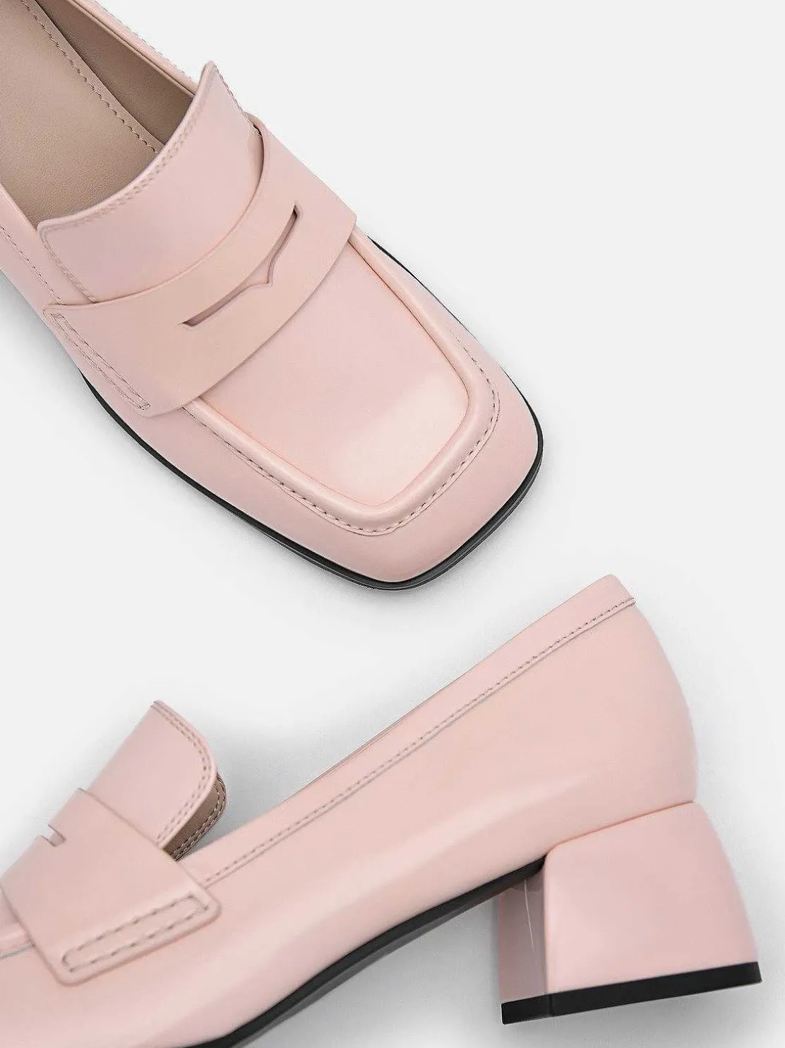 Maggie Leather Heel Loafers