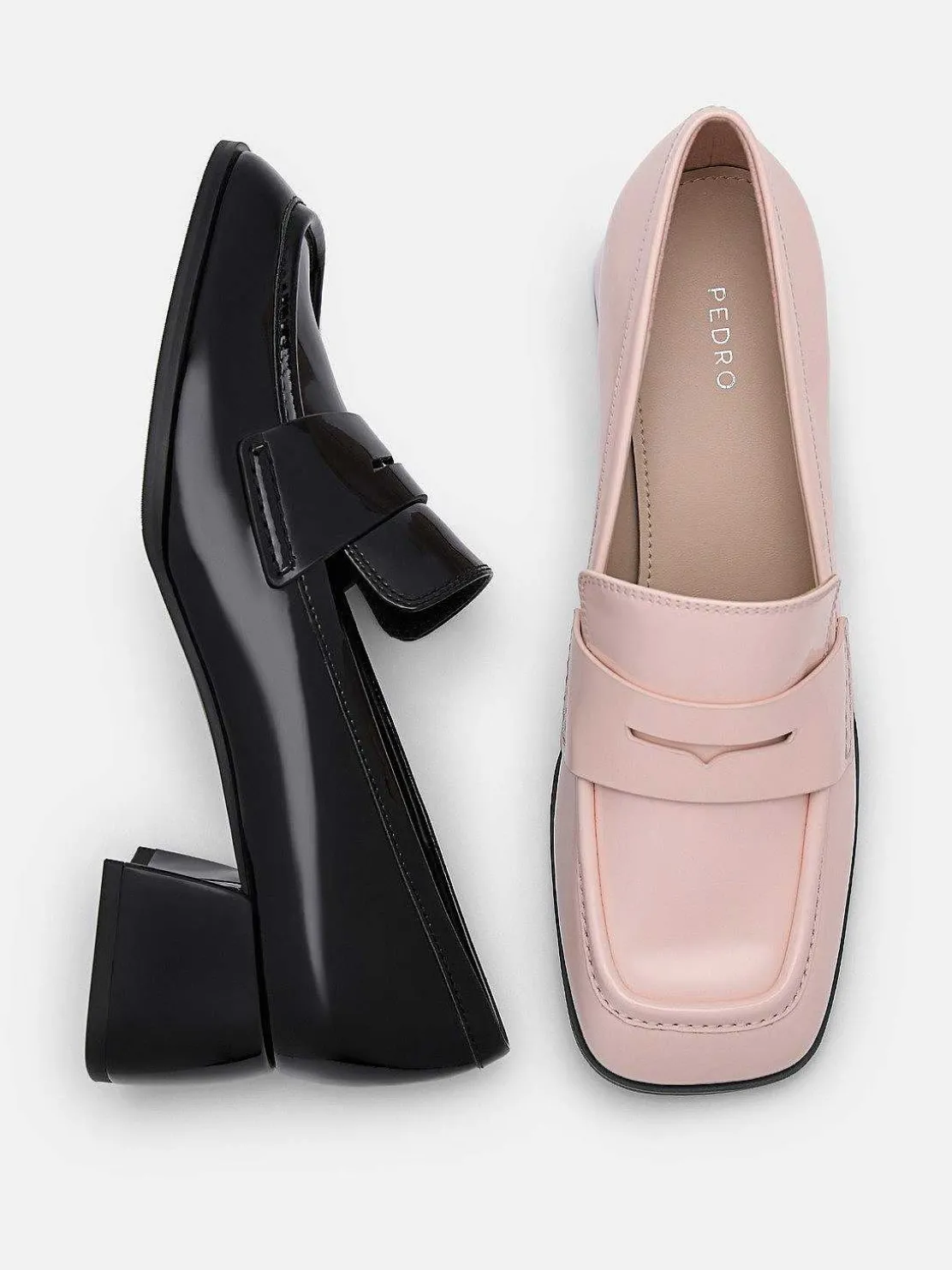 Maggie Leather Heel Loafers
