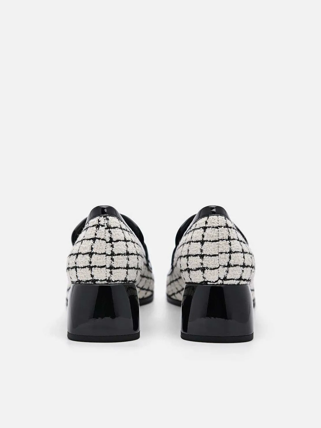 Maggie Leather Tweed Loafers