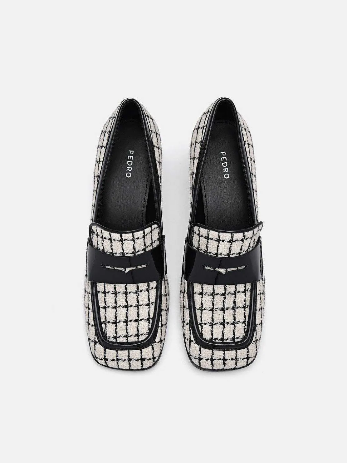 Maggie Leather Tweed Loafers