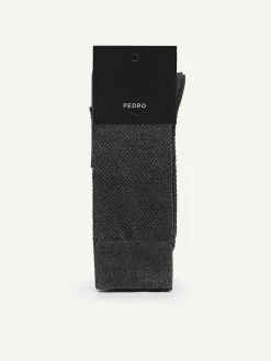 Men'S Textured Cotton Socks