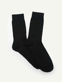 Men'S Textured Cotton Socks