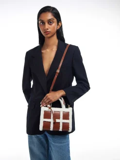 Mini Quilted Faux Fur Handbag