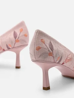 Nica Fabric Heel Pumps