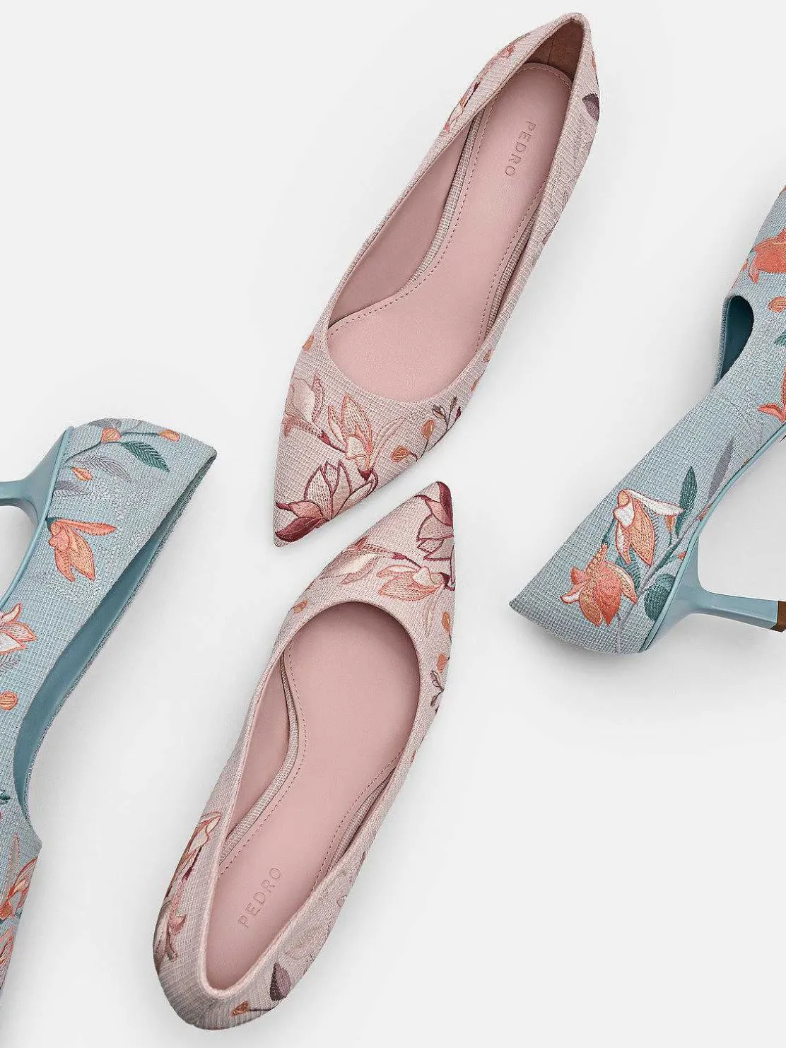 Nica Fabric Heel Pumps