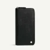 Oliver Embossed Leather Zip-Around Wallet