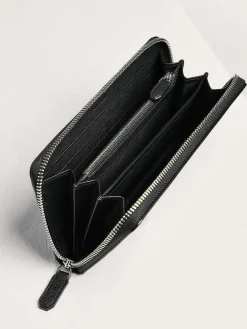 Oliver Embossed Leather Zip-Around Wallet