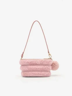 Padded Pouch With Fur Charm