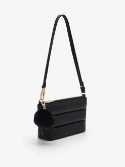 Padded Pouch With Fur Charm