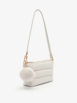 Padded Pouch With Fur Charm