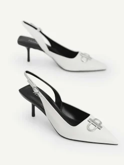Pedro Icon Leather Pointed Slingback Pumps