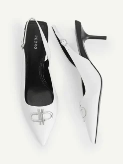 Pedro Icon Leather Pointed Slingback Pumps