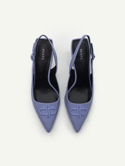 Pedro Icon Leather Pointed Slingback Pumps