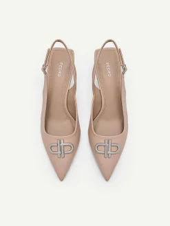 Pedro Icon Leather Slingback Pumps