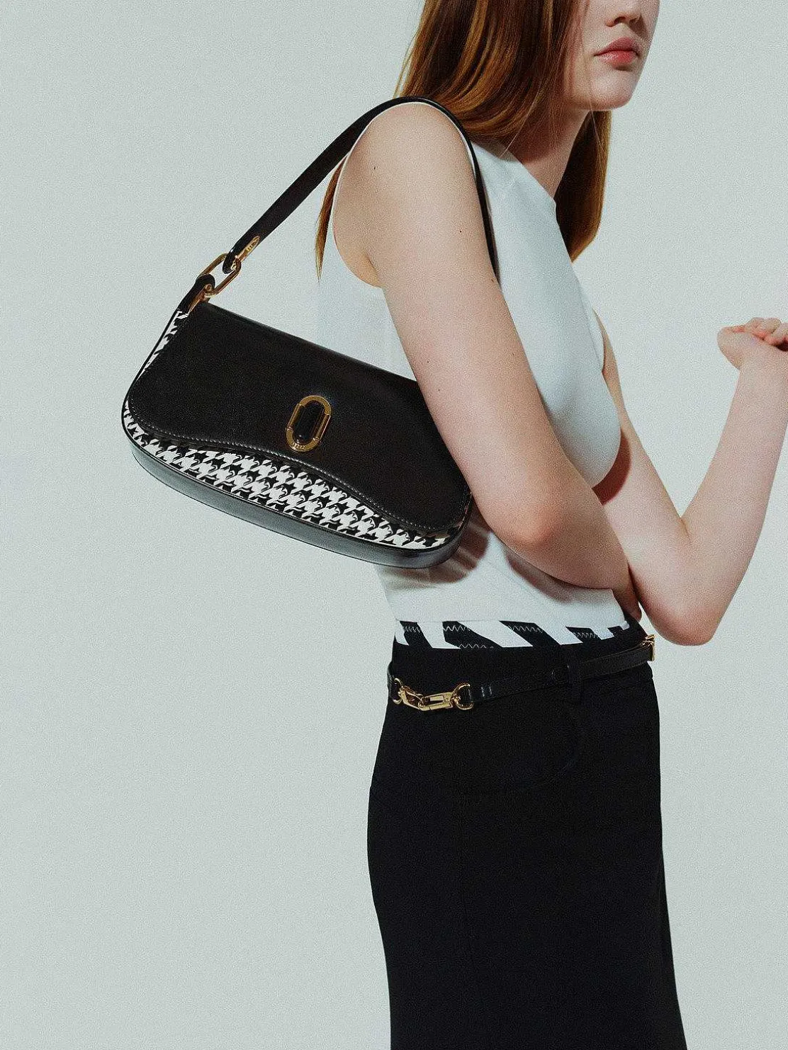 Pedro Studio Rift Leather Shoulder Bag
