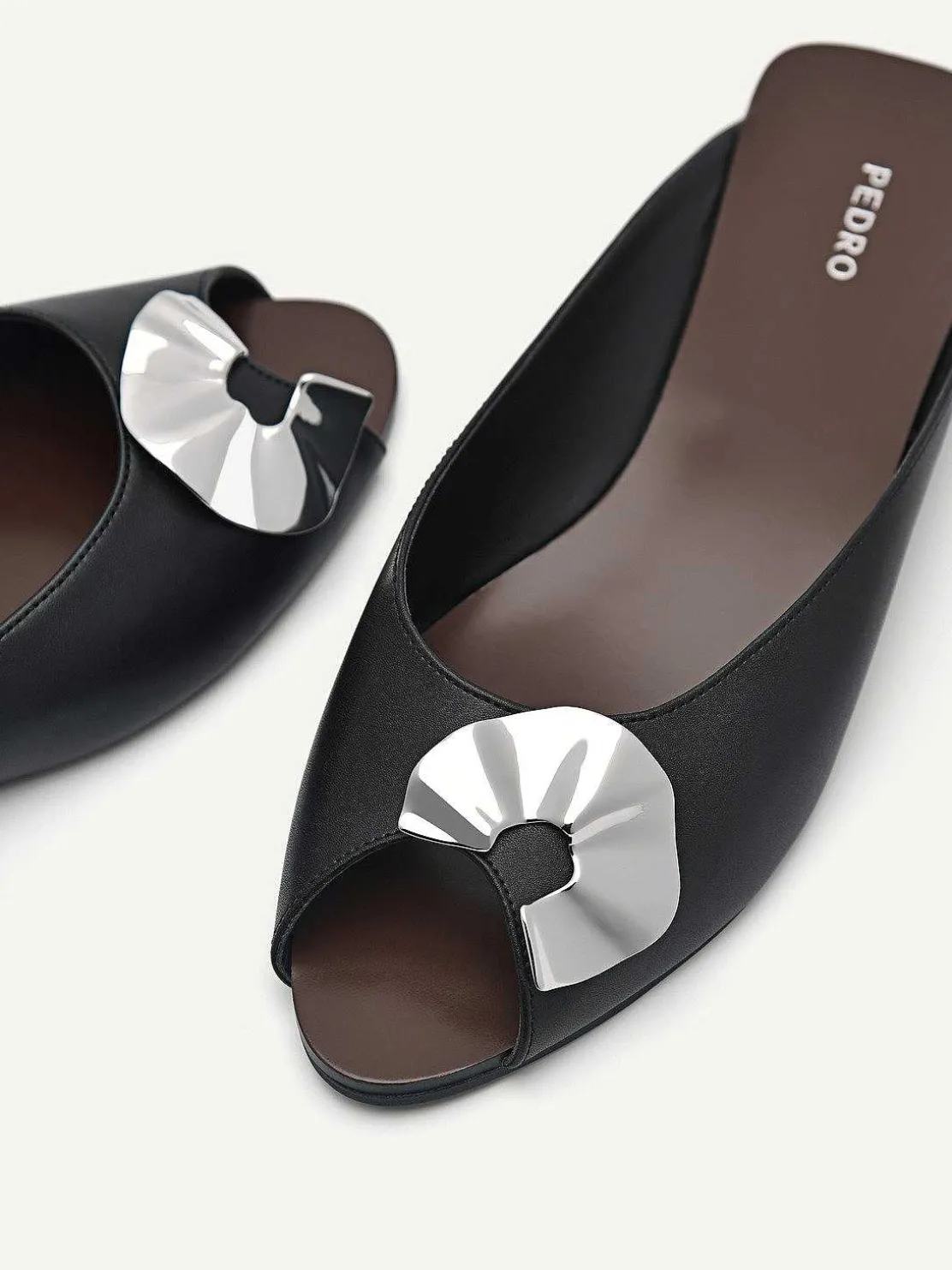 Peep Toe Slip Ons