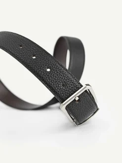 Reversible Leather Pin Belt