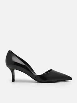 Rocco Leather Heel D'Orsay Pumps