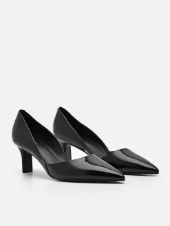 Rocco Leather Heel D'Orsay Pumps
