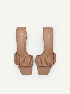 Ruched Heel Mules