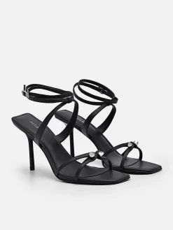 Sofia Leather Heel Sandals