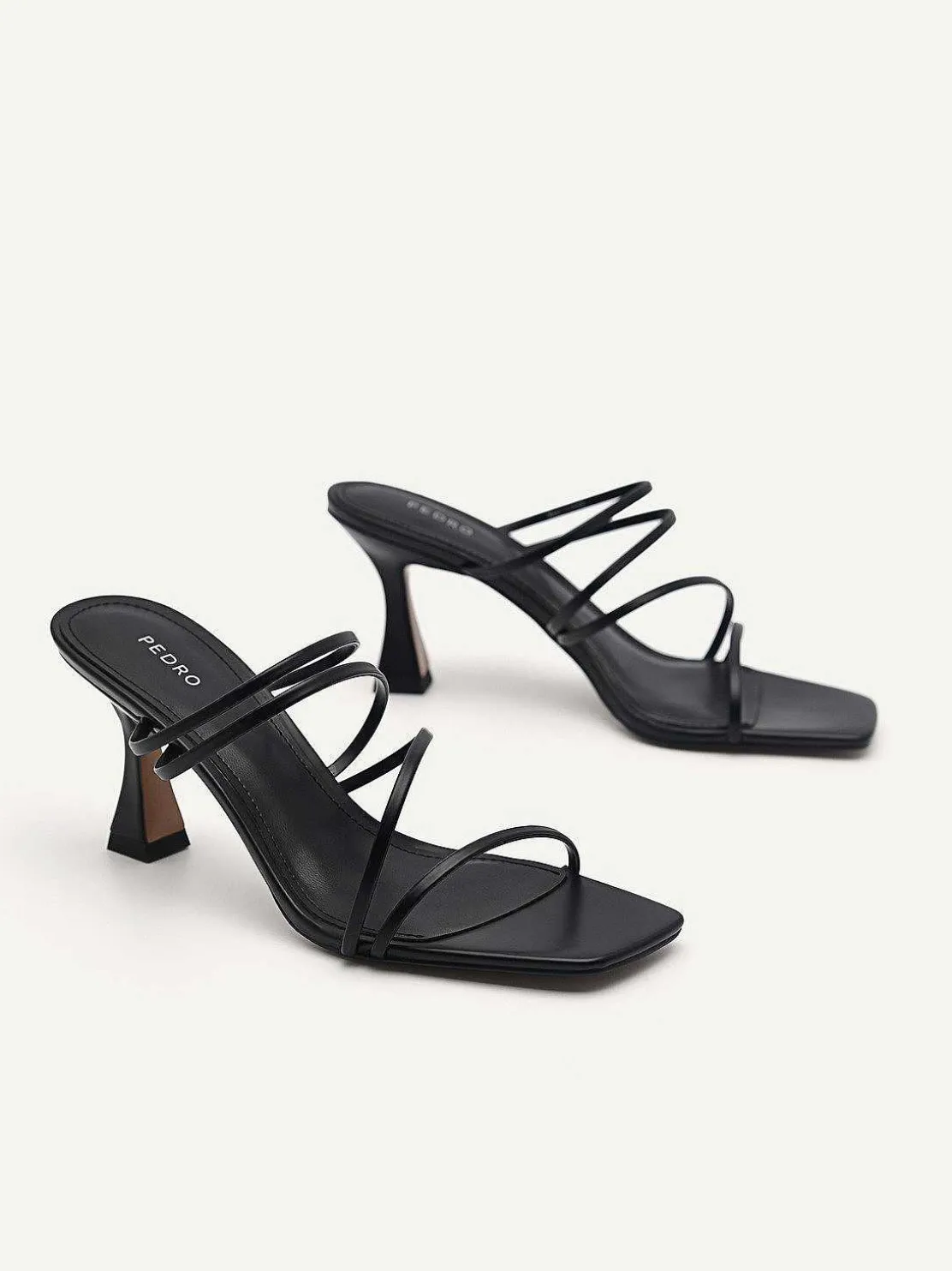 Strappy Heel Sandals - Black
