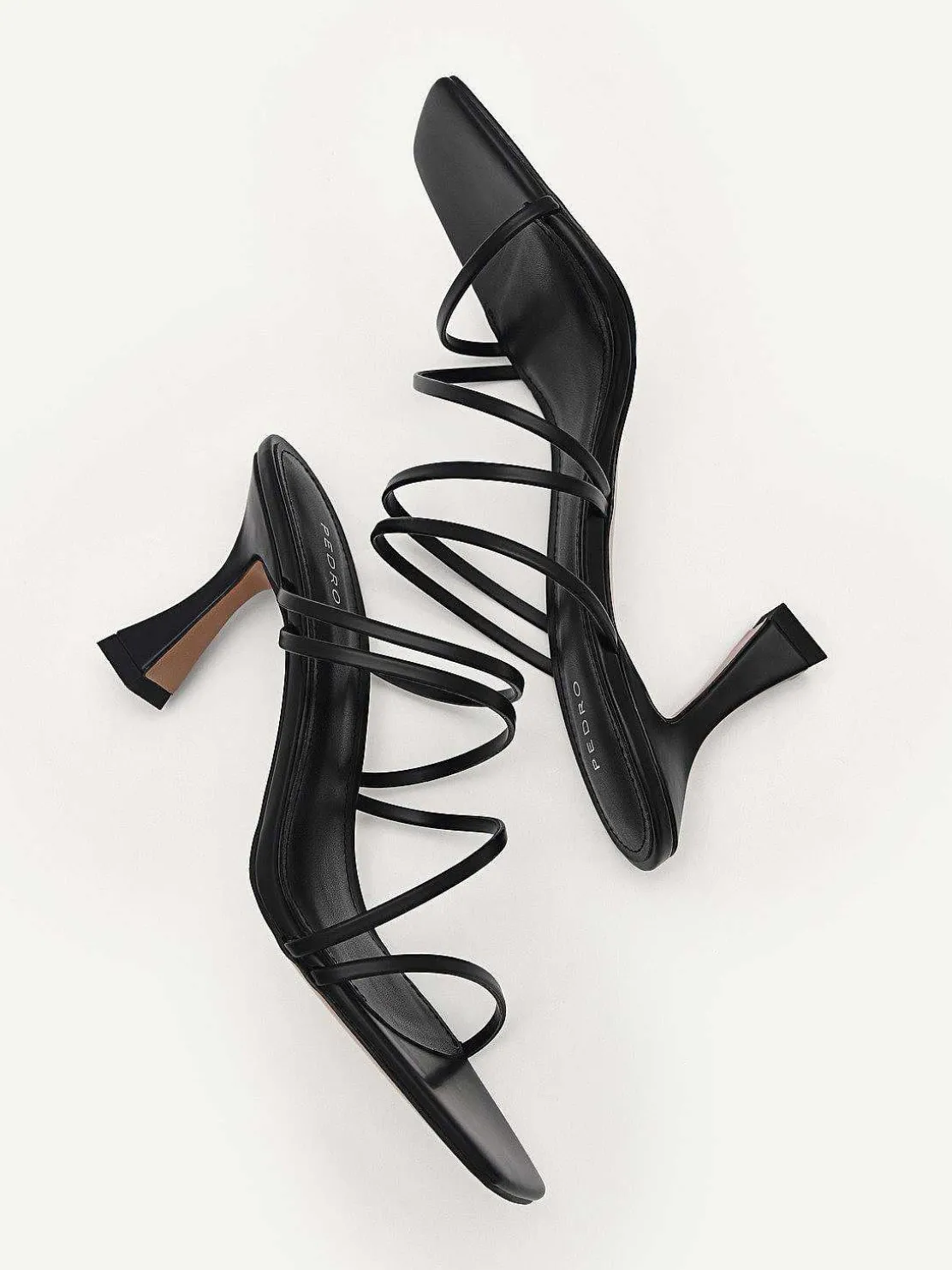 Strappy Heel Sandals - Black