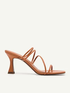 Strappy Heel Sandals - Orange