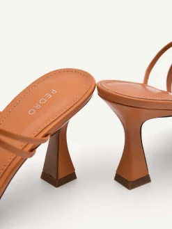 Strappy Heel Sandals - Orange