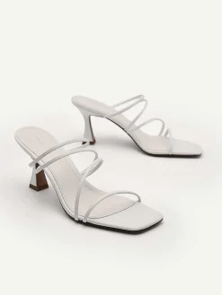 Strappy Heel Sandals - White