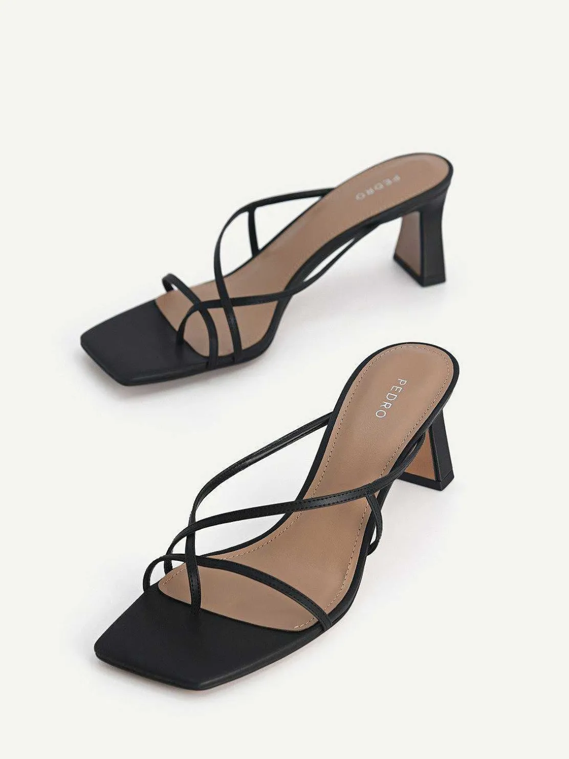 Strappy Toe Loop Heel Sandals