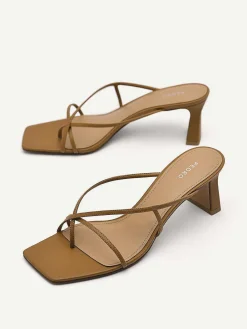 Strappy Toe Loop Heel Sandals