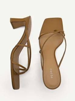Strappy Toe Loop Heel Sandals