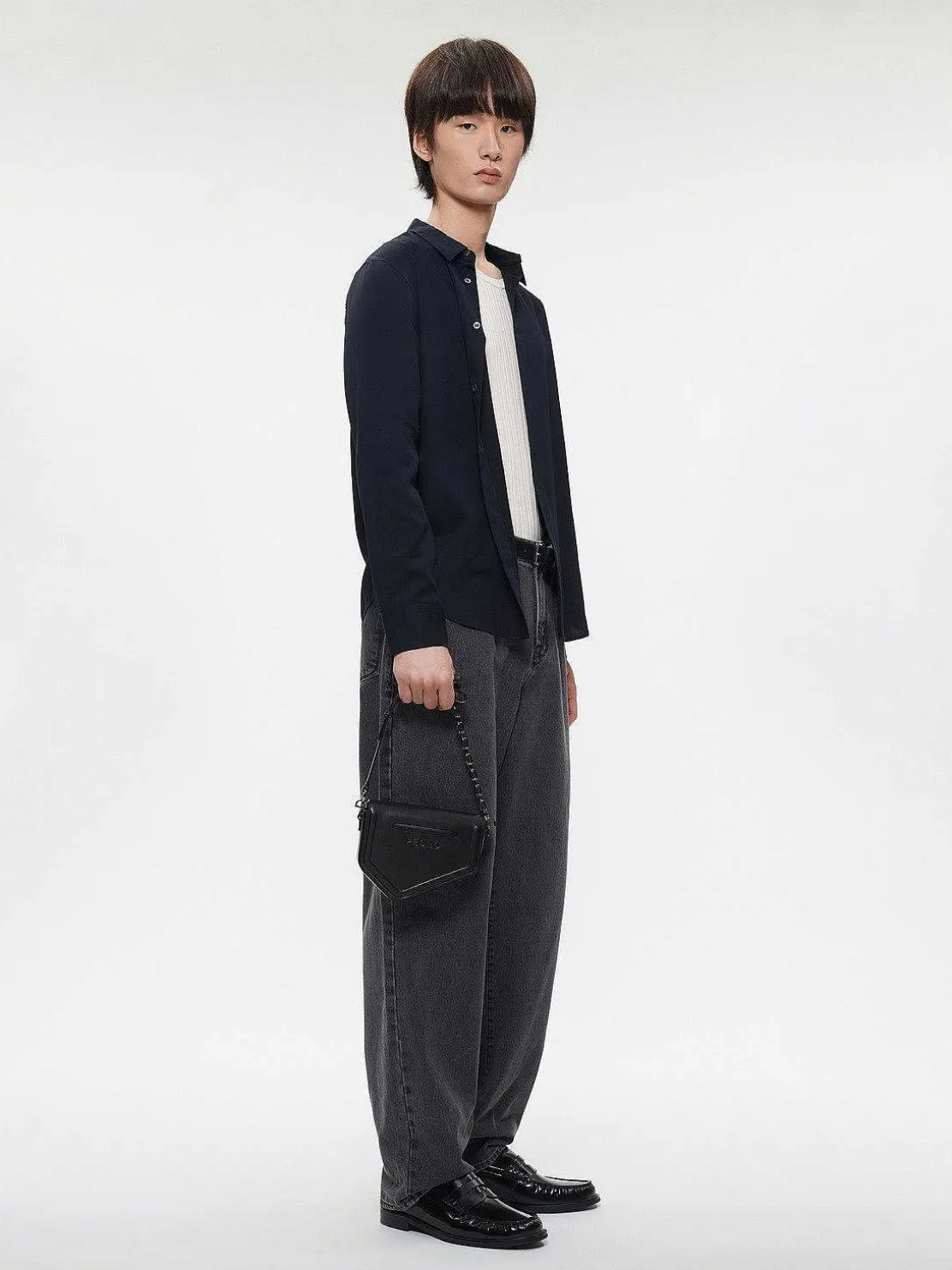 Taper Leather Mini Sling Bag