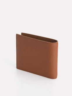 Textured Leather Bi-Fold Wallet With Insert