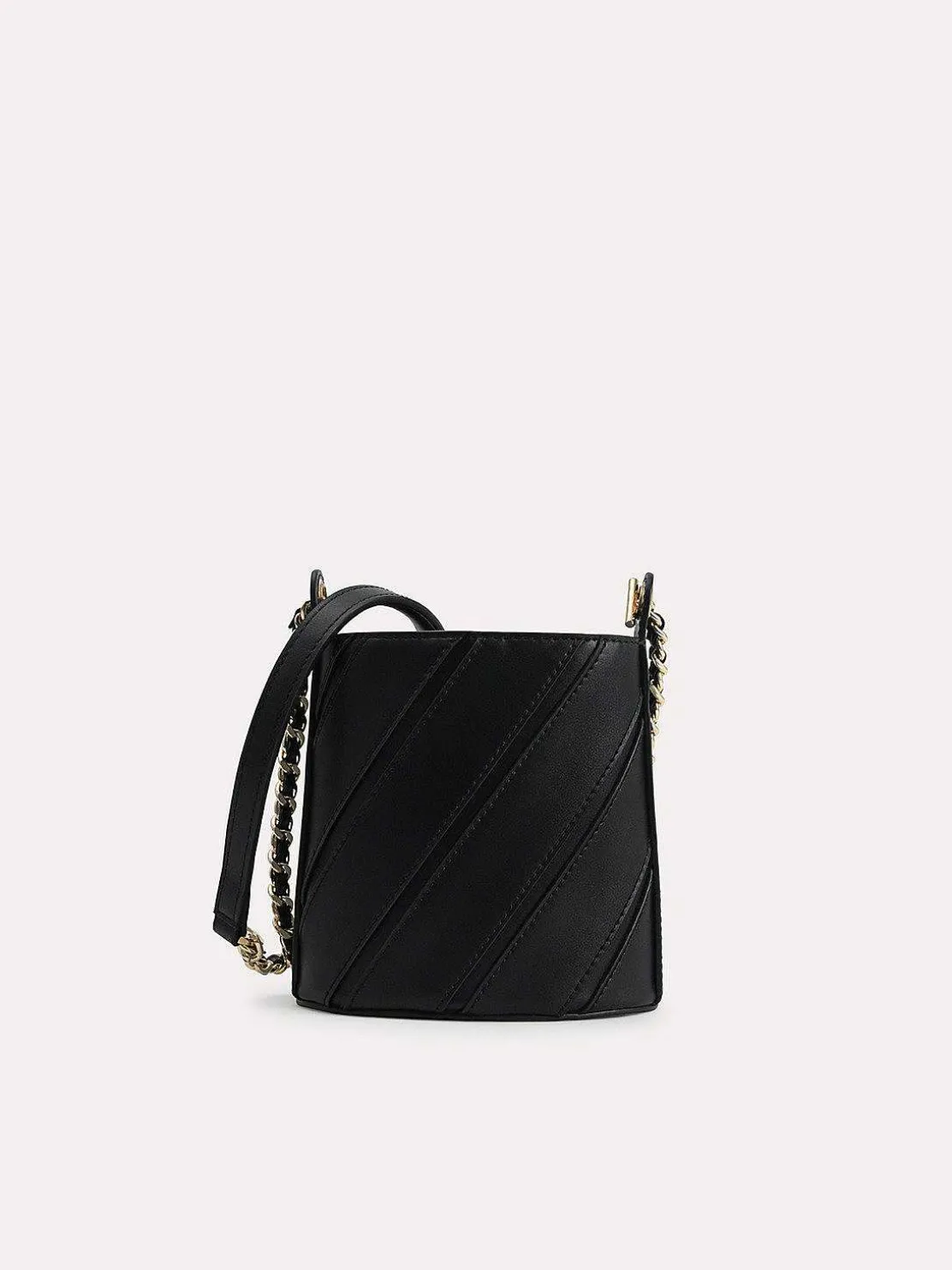 Tweed Drawstring Bucket Bag